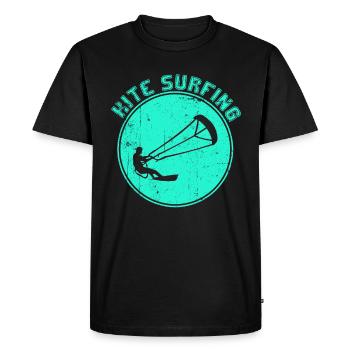 Kite surfing - Men's Premium Organic T-Shirt - black - Front - Nico (187cm)