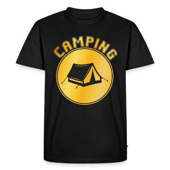 Camping - Men's Premium Organic T-Shirt - black - Front - Nico (187cm)