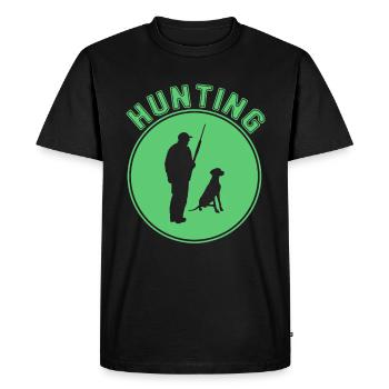 Hunt - Men's Premium Organic T-Shirt - black - Front - Nico (187cm)