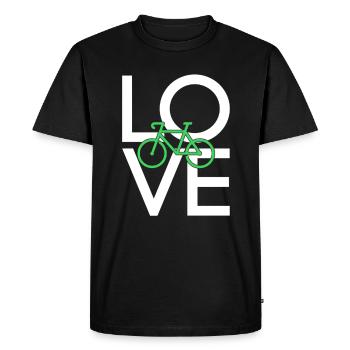 Bicyclette - T-shirt Premium bio Homme - noir - Devant - Nico (187cm)