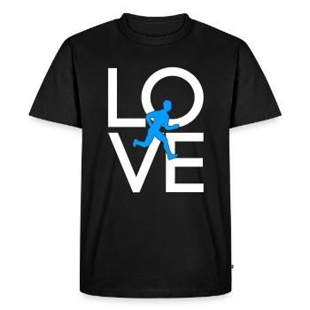 Faire du jogging - T-shirt Premium bio Homme - noir - Devant - Nico (187cm)