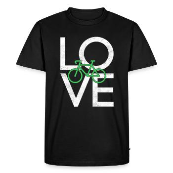 Bicyclette - T-shirt Premium bio Homme - noir - Devant - Nico (187cm)