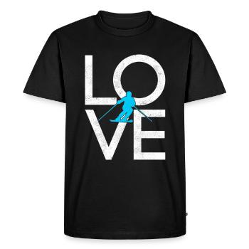Ski - T-shirt Premium bio Homme - noir - Devant - Nico (187cm)