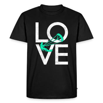 Kite surfing - Men's Premium Organic T-Shirt - black - Front - Nico (187cm)