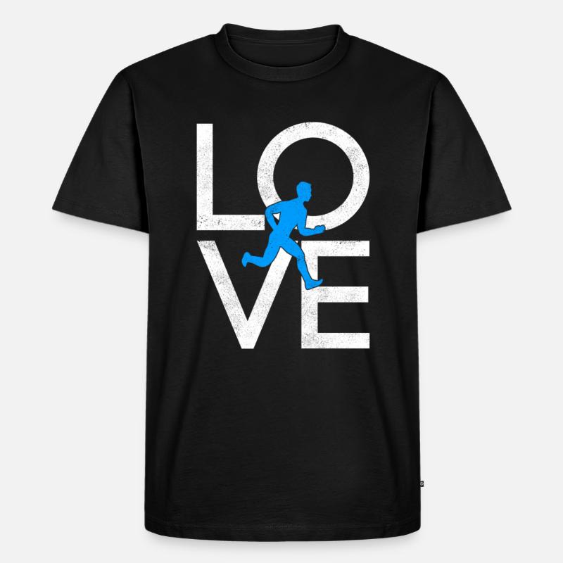 Joggen - Männer Premium Bio T-Shirt - Schwarz