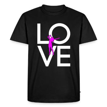 Chanter - T-shirt Premium bio Homme - noir - Devant - Nico (187cm)