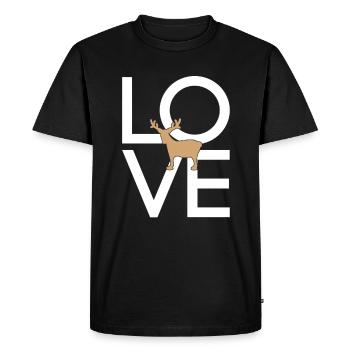 Élan - T-shirt Premium bio Homme - noir - Devant - Nico (187cm)