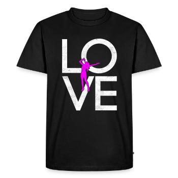 Chanter - T-shirt Premium bio Homme - noir - Devant - Nico (187cm)