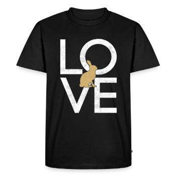 Lièvre - T-shirt Premium bio Homme - noir - Devant - Nico (187cm)