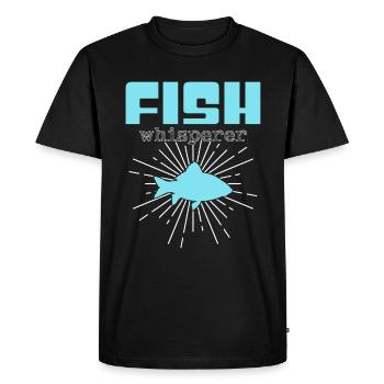 chuchoteur de poisson - T-shirt Premium bio Homme - noir - Devant - Nico (187cm)