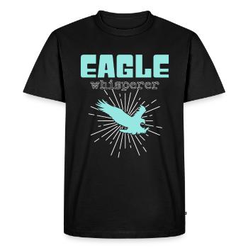 Chuchoteur d’aigle - T-shirt Premium bio Homme - noir - Devant - Nico (187cm)