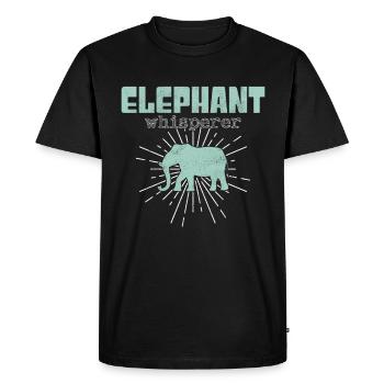 elephant whisperer - Men's Premium Organic T-Shirt - black - Front - Nico (187cm)