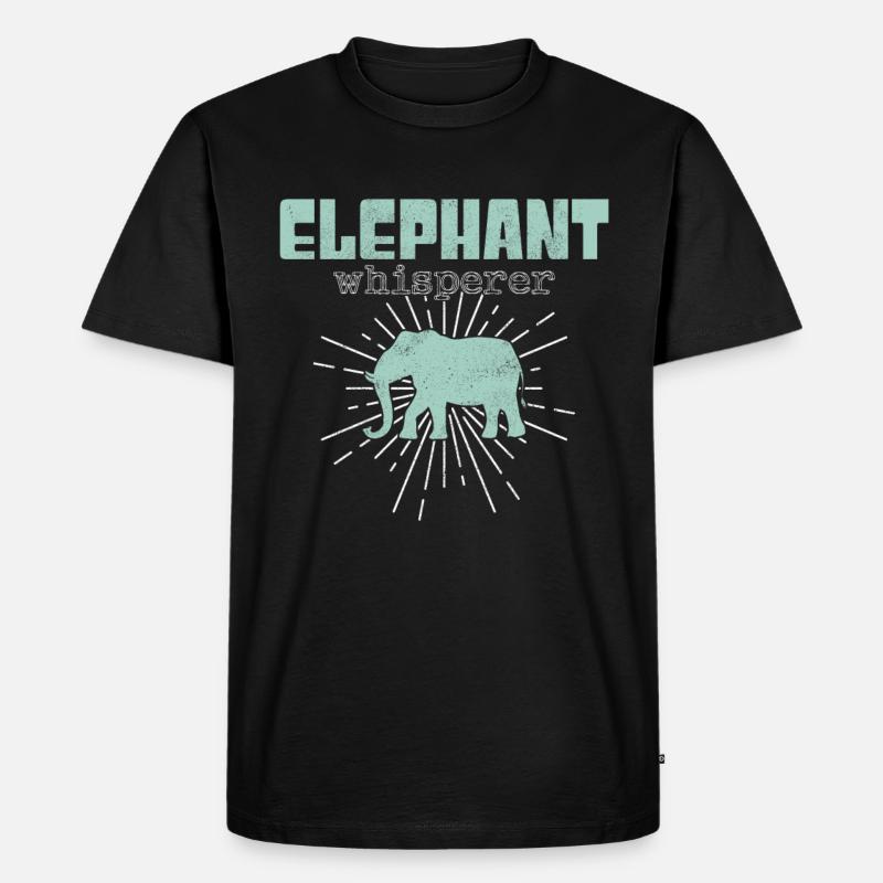 elephant whisperer - Männer Premium Bio T-Shirt - Schwarz