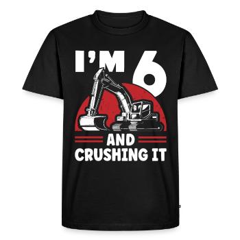 Enfants excavatrices de six ans - T-shirt Premium bio Homme - noir - Devant - Nico (187cm)