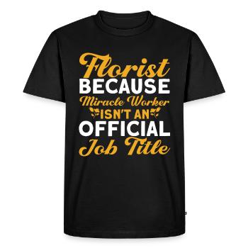 Florist Floristry Flowers Florist - Men's Premium Organic T-Shirt - black - Front - Nico (187cm)