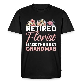 Florist Floristry Flowers Florist - Men's Premium Organic T-Shirt - black - Front - Nico (187cm)