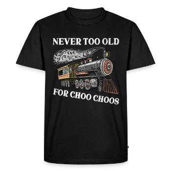 Jamais trop vieux pour Choo Choos - T-shirt Premium bio Homme - noir - Devant - Nico (187cm)