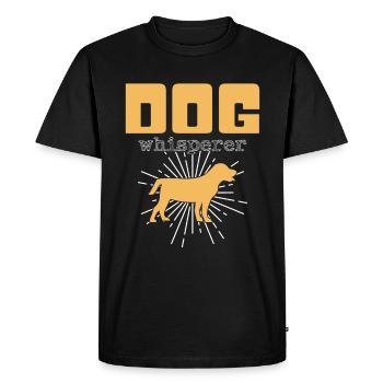 Chuchoteur de chien - T-shirt Premium bio Homme - noir - Devant - Nico (187cm)