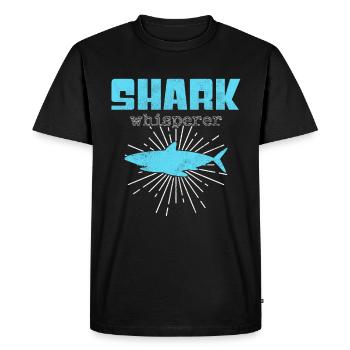 Chuchoteur de requin - T-shirt Premium bio Homme - noir - Devant - Nico (187cm)