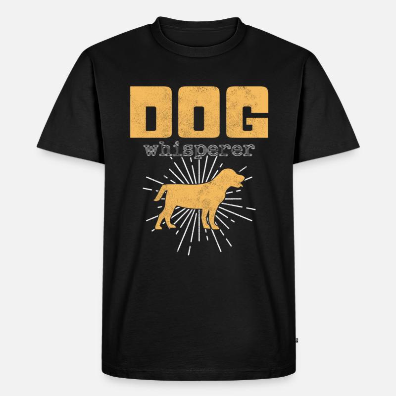 Hunde Flüsterer - Männer Premium Bio T-Shirt - Schwarz