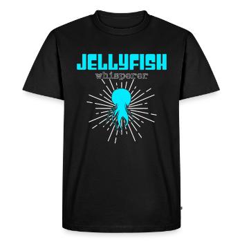 Chuchoteur de méduse - T-shirt Premium bio Homme - noir - Devant - Nico (187cm)