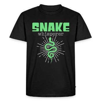 Serpent Chuchoteur - T-shirt Premium bio Homme - noir - Devant - Nico (187cm)