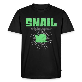Chuchoteur d’escargot - T-shirt Premium bio Homme - noir - Devant - Nico (187cm)