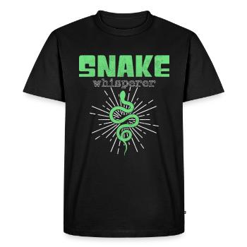Serpent Chuchoteur - T-shirt Premium bio Homme - noir - Devant - Nico (187cm)