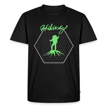 Wander - Men's Premium Organic T-Shirt - black - Front - Nico (187cm)