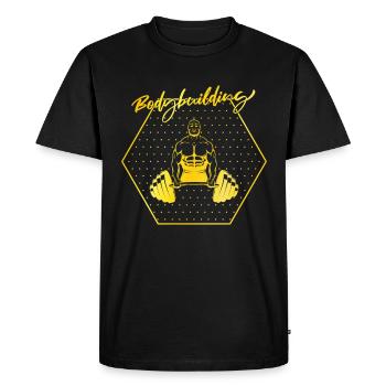 culturisme - T-shirt Premium bio Homme - noir - Devant - Nico (187cm)