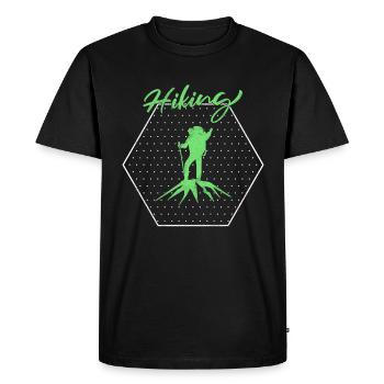 Wander - Men's Premium Organic T-Shirt - black - Front - Nico (187cm)