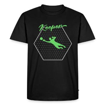 Gardien de but - T-shirt Premium bio Homme - noir - Devant - Nico (187cm)