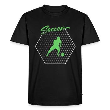Soccer soccer - T-shirt Premium bio Homme - noir - Devant - Nico (187cm)
