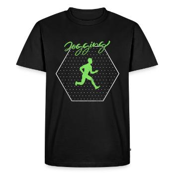 Faire du jogging - T-shirt Premium bio Homme - noir - Devant - Nico (187cm)
