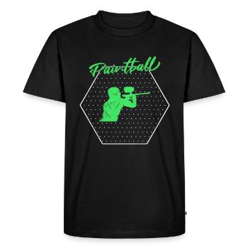 Paintball - T-shirt Premium bio Homme - noir - Devant - Nico (187cm)