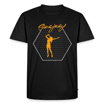 Sing - Men's Premium Organic T-Shirt - black - Front - Nico (187cm)
