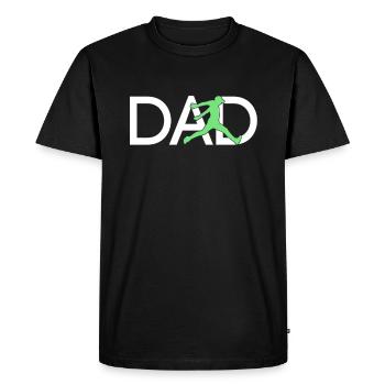 Parkour Papa - Men's Premium Organic T-Shirt - black - Front - Nico (187cm)