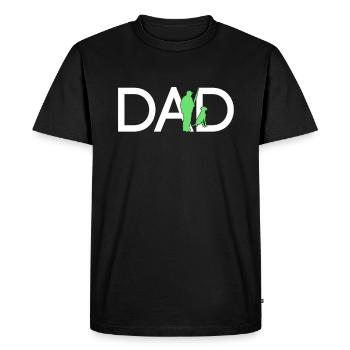 Chasseur Papa - T-shirt Premium bio Homme - noir - Devant - Nico (187cm)