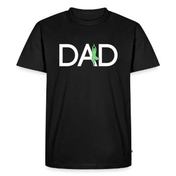 Yoga Papa - T-shirt Premium bio Homme - noir - Devant - Nico (187cm)