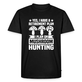 Cueilleur de champignons Mushroom Finder Idée cadeau - T-shirt Premium bio Homme - noir - Devant - Nico (187cm)