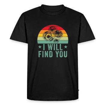 Cueilleur de champignons Mushroom Finder Idée cadeau - T-shirt Premium bio Homme - noir - Devant - Nico (187cm)