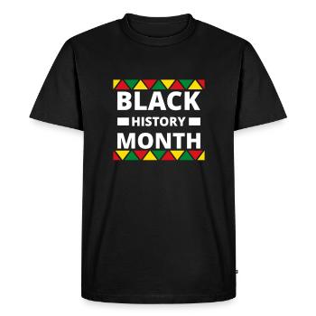 Histoire des Noirs - T-shirt Premium bio Homme - noir - Devant - Nico (187cm)