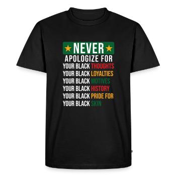 Histoire des Noirs - T-shirt Premium bio Homme - noir - Devant - Nico (187cm)