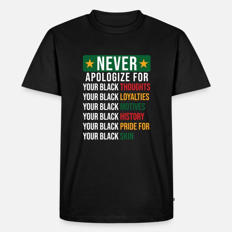 Black History - Männer Premium Bio T-Shirt - Schwarz