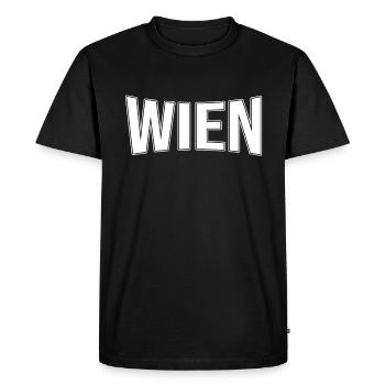Vienne - T-shirt Premium bio Homme - noir - Devant - Nico (187cm)