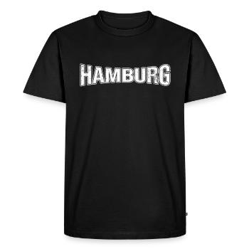 Hambourg - T-shirt Premium bio Homme - noir - Devant - Nico (187cm)