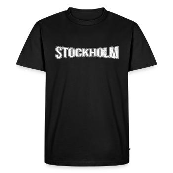 Stockholm - T-shirt Premium bio Homme - noir - Devant - Nico (187cm)