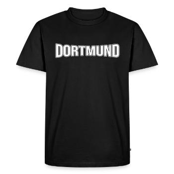 Dortmund - Men's Premium Organic T-Shirt - black - Front - Nico (187cm)