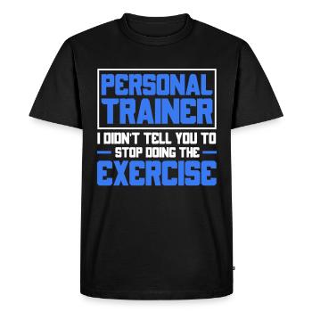 Fitness Workout Motivation Entraîneur personnel - T-shirt Premium bio Homme - noir - Devant - Nico (187cm)