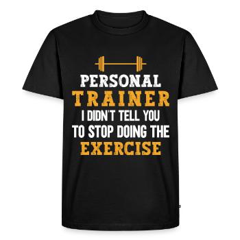 Fitness Workout Motivation Entraîneur personnel - T-shirt Premium bio Homme - noir - Devant - Nico (187cm)